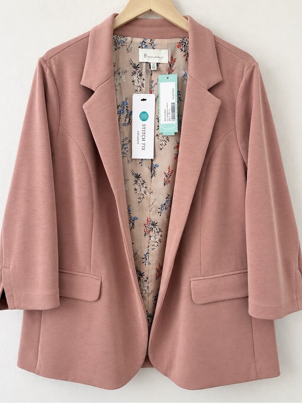 Skies Are Blue 2X Blush Pink Modal Knit Blazer Stitch Fix NWT